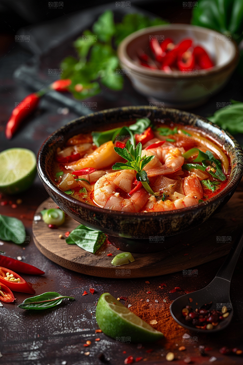 泰国菜自然美食摄影图