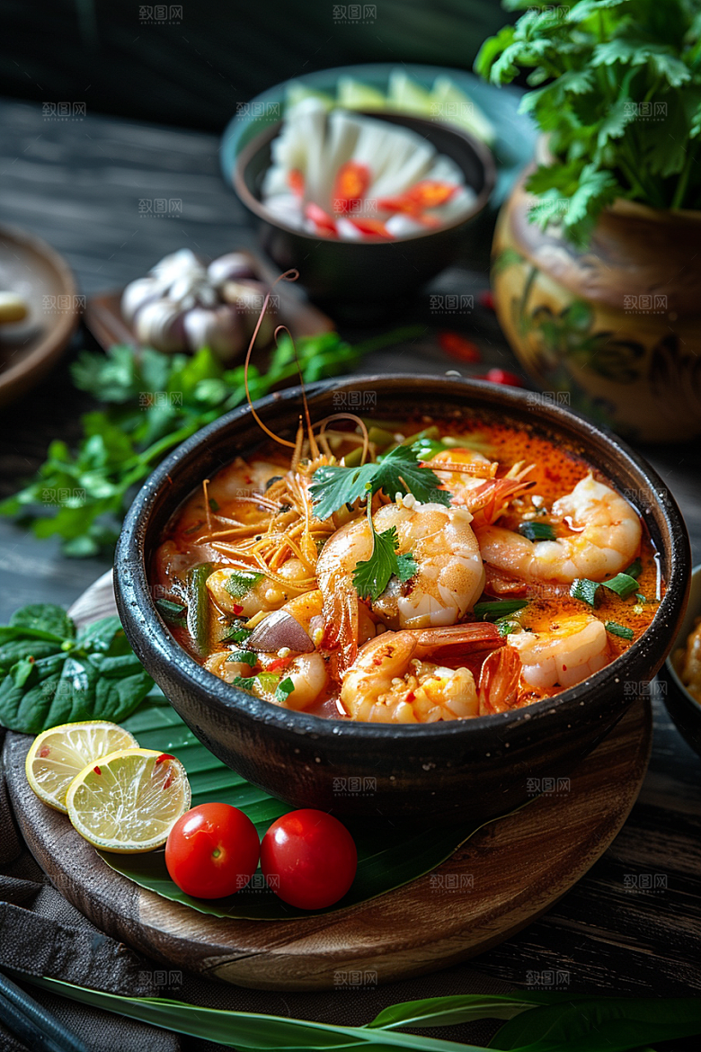 泰国菜香料自然摄影图
