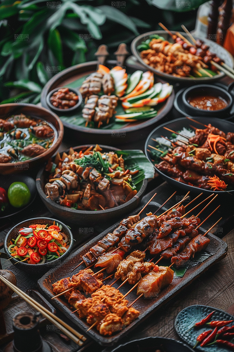 泰国菜美食香料摄影图
