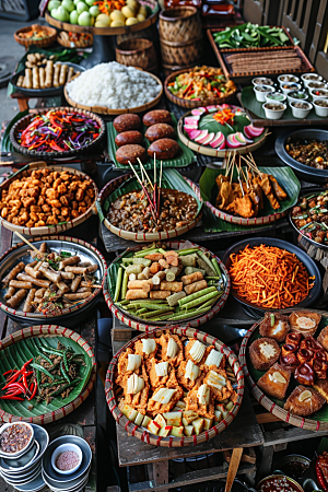 泰国菜美食自然摄影图