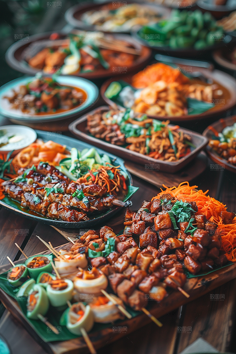 泰国菜自然美食摄影图