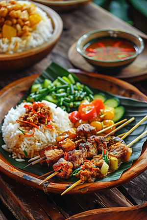 泰国菜美食清新摄影图