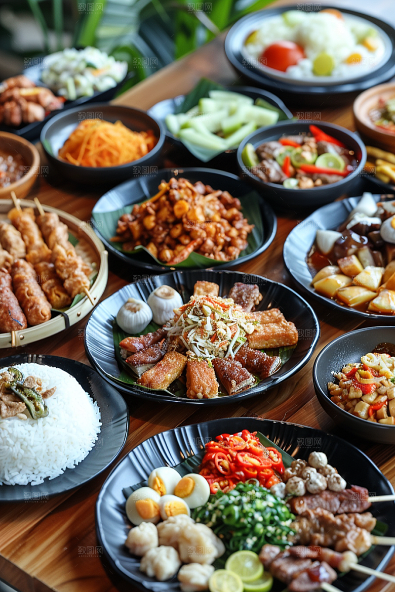 泰国菜美食咖喱摄影图