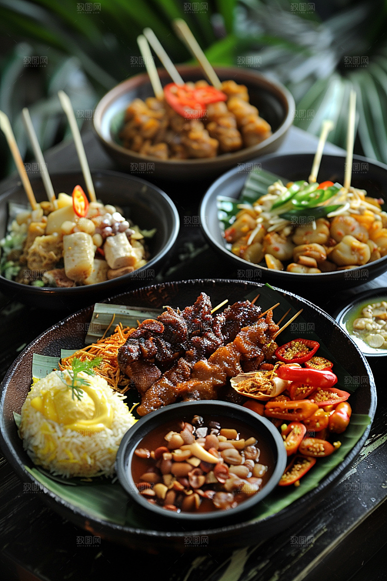 泰国菜泰餐美味摄影图