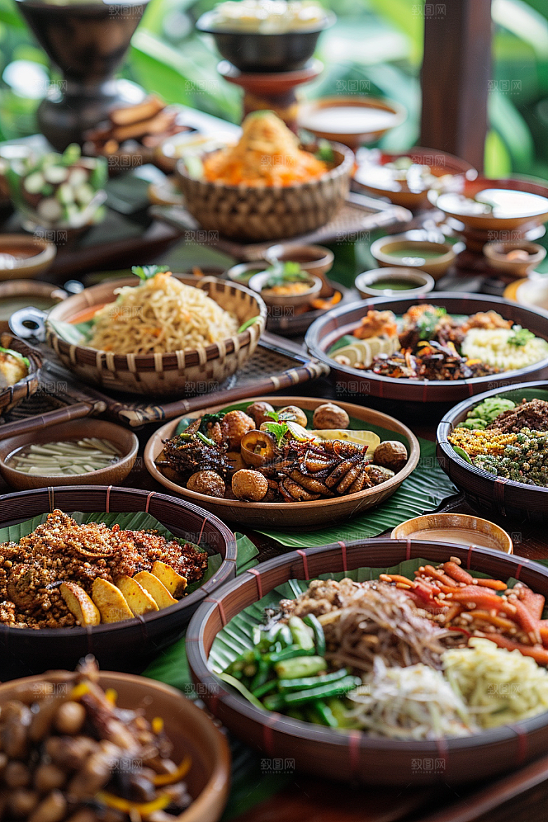 泰国菜咖喱美食摄影图