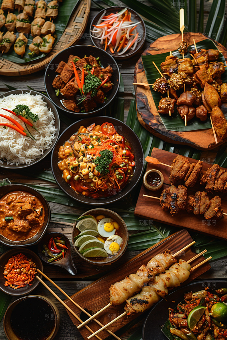 泰国菜美食冬阴功摄影图
