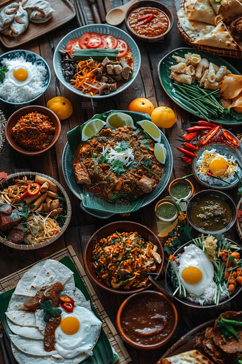 泰国菜美食地方菜摄影图