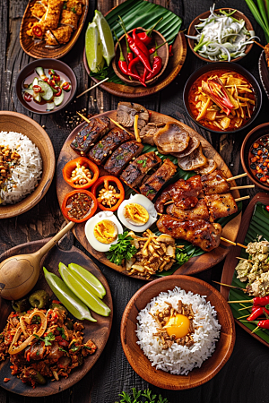 泰国菜香料美食摄影图