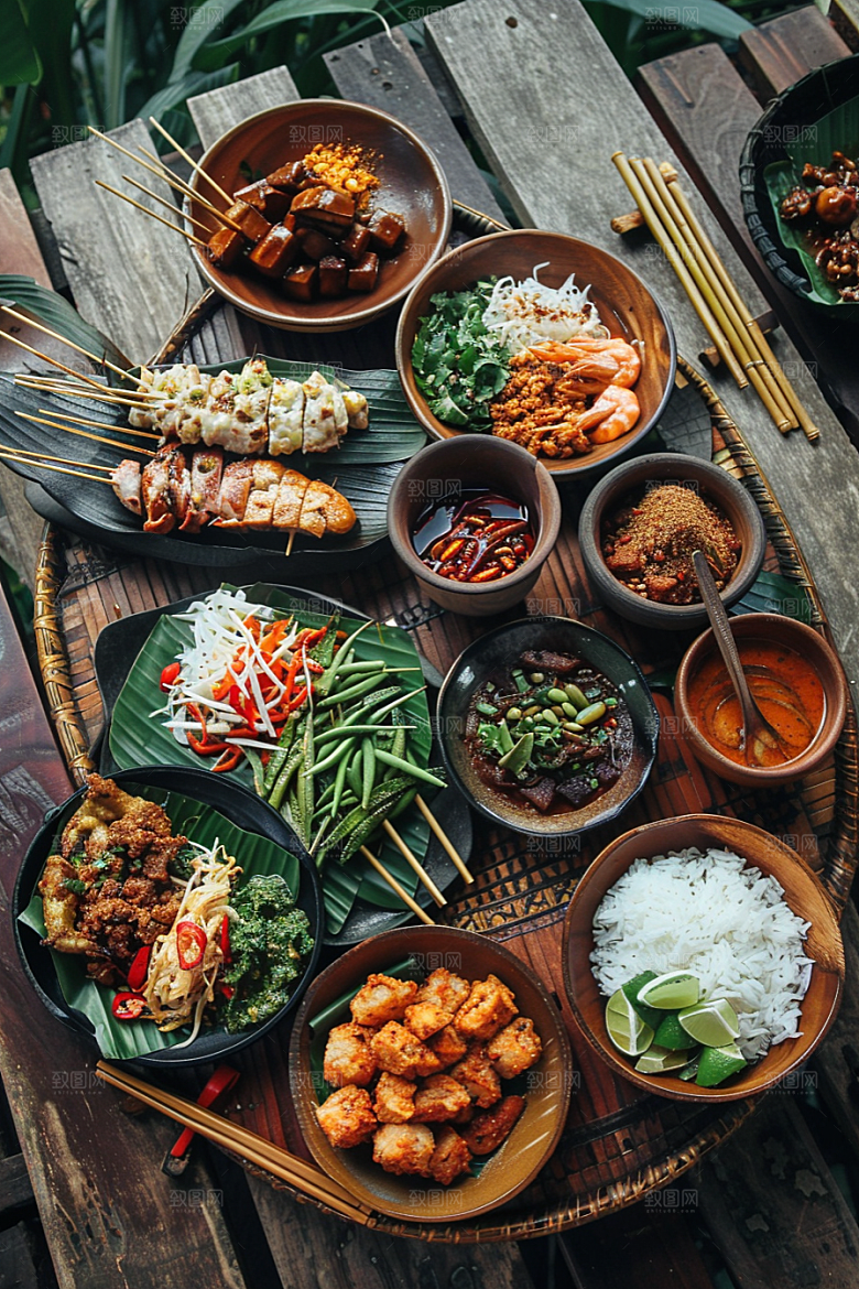 泰国菜香料美食摄影图