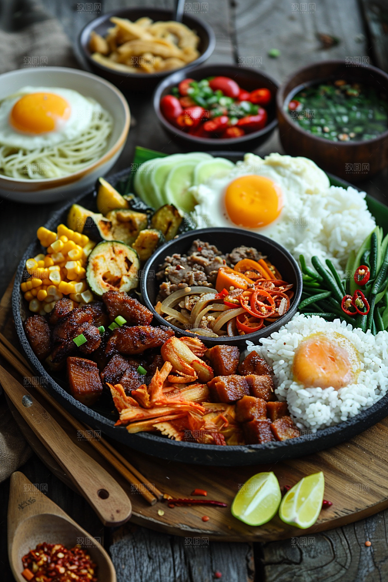 泰国菜特色美食摄影图