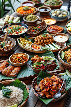 泰国菜冬阴功美味摄影图