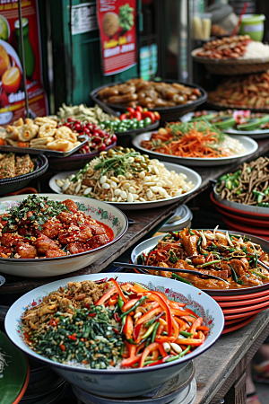 泰国菜泰餐美食摄影图