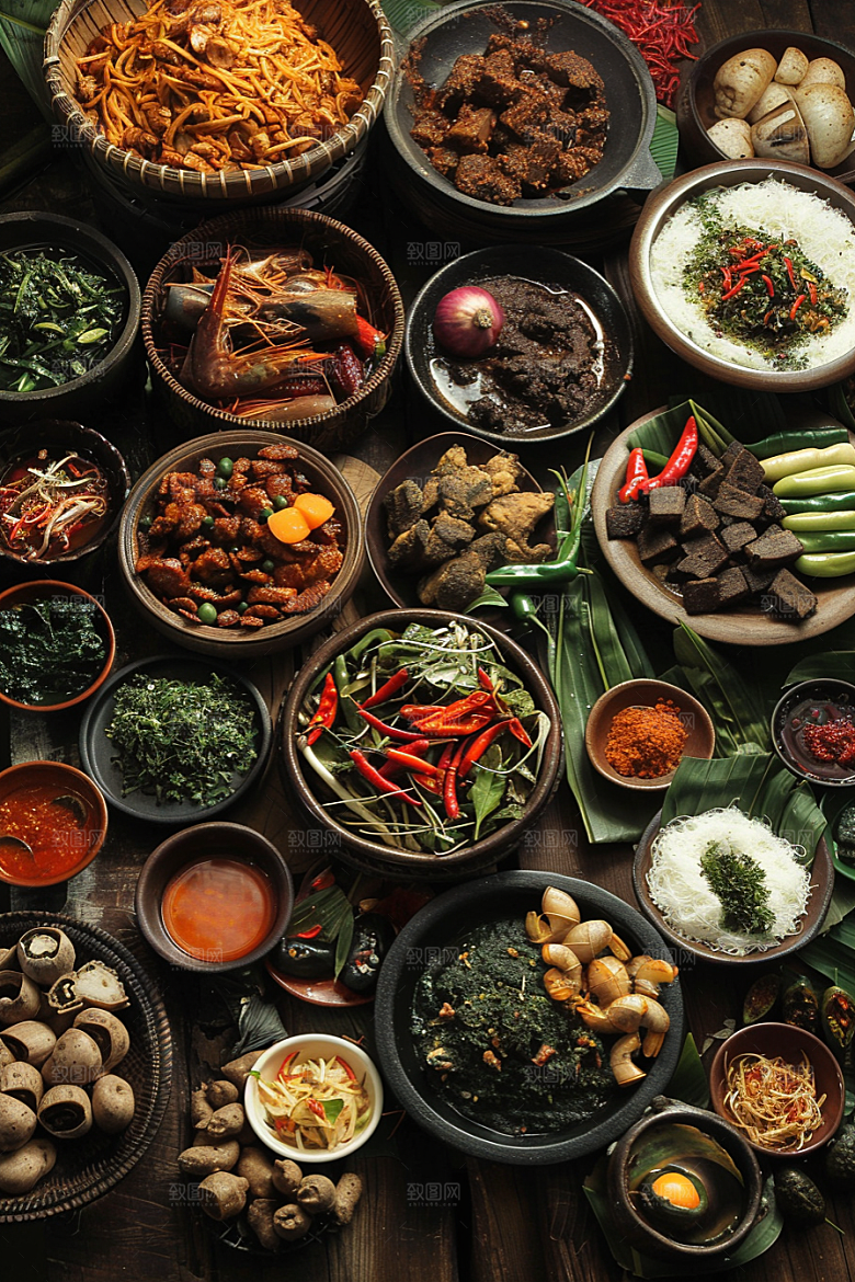 泰国菜美食自然摄影图
