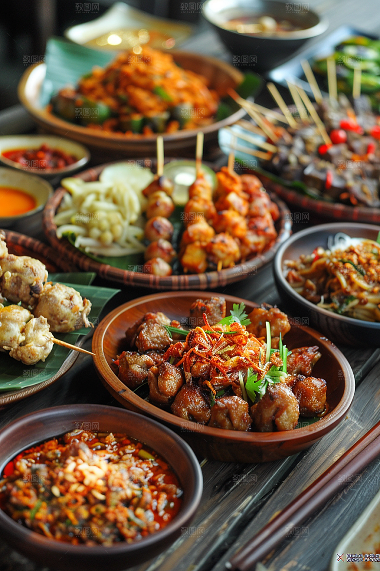 泰国菜清新美食摄影图