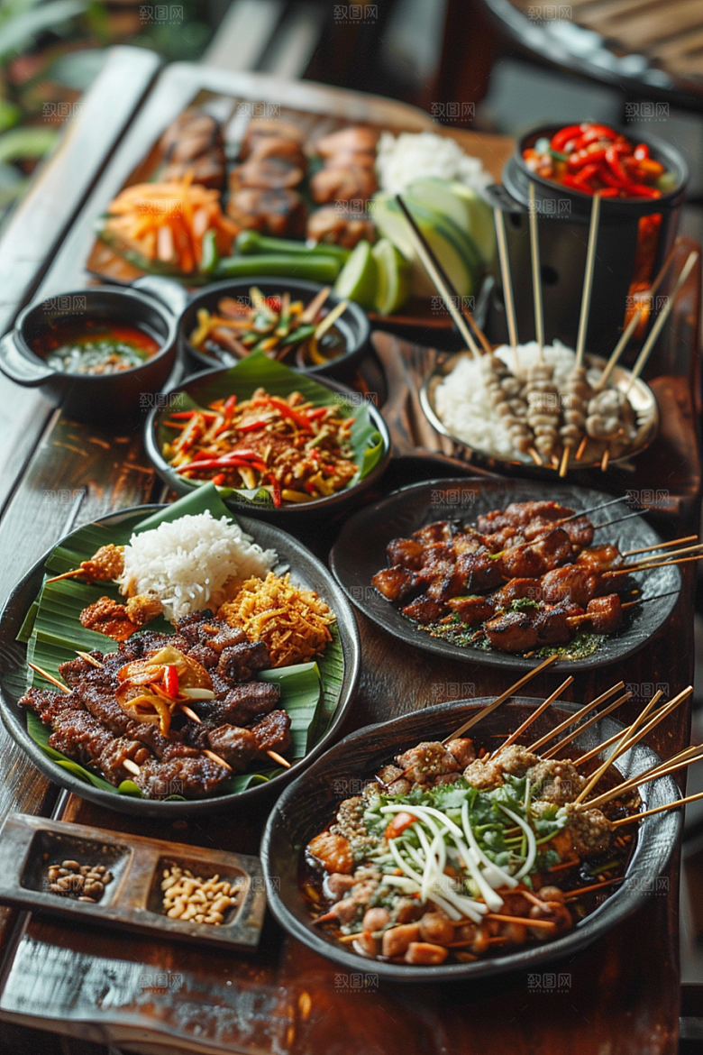 泰国菜美食清新摄影图