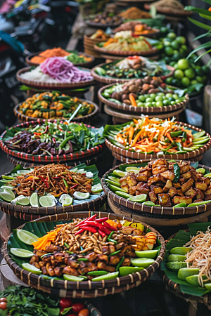 泰国菜美味美食摄影图