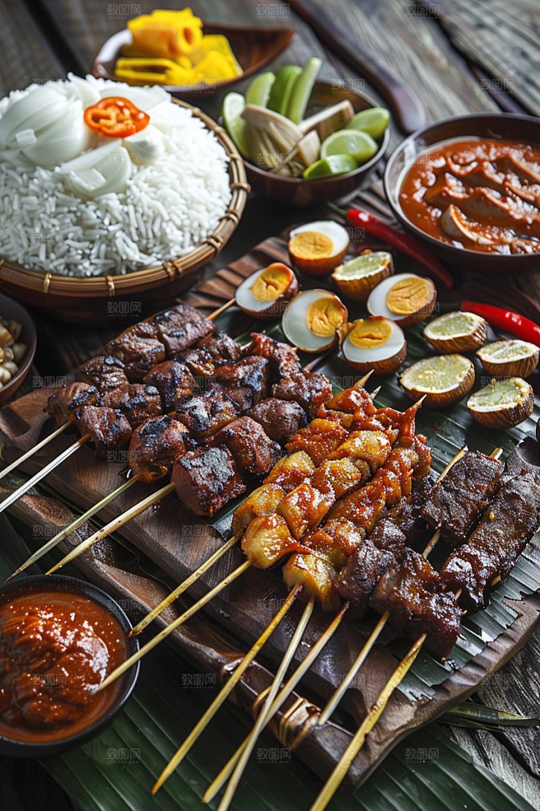 泰国菜特色美食摄影图