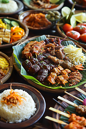 泰国菜清新香料摄影图