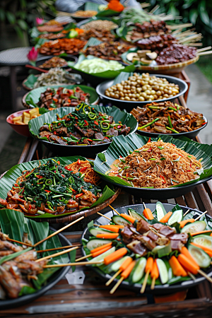 泰国菜咖喱美味摄影图