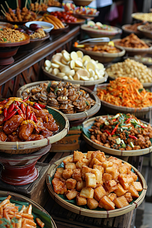 泰国菜特色冬阴功摄影图