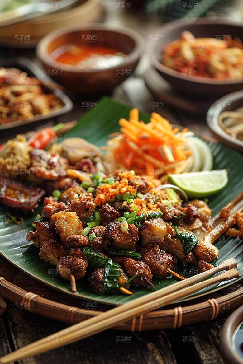 泰国菜自然美食摄影图