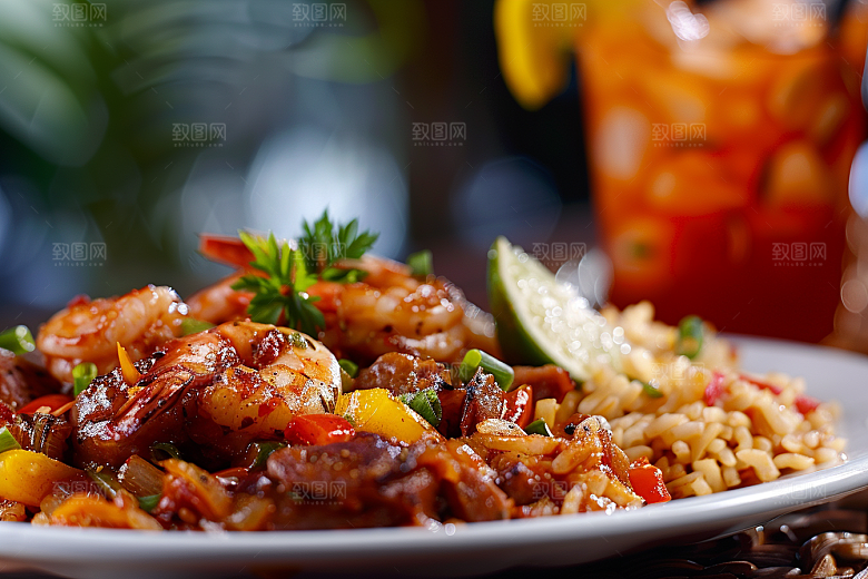 泰国菜清新美食摄影图