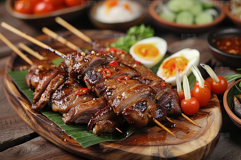 泰国菜地方菜美食摄影图