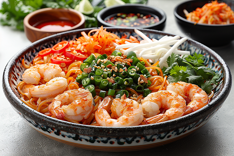 泰国菜特色泰餐摄影图