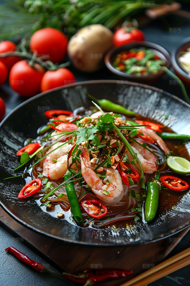 泰国菜咖喱美食摄影图
