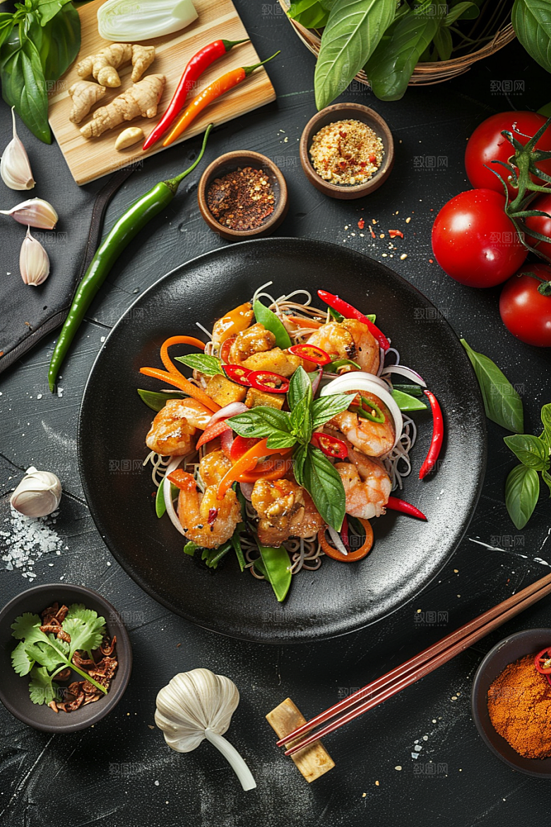 泰国菜美味美食摄影图