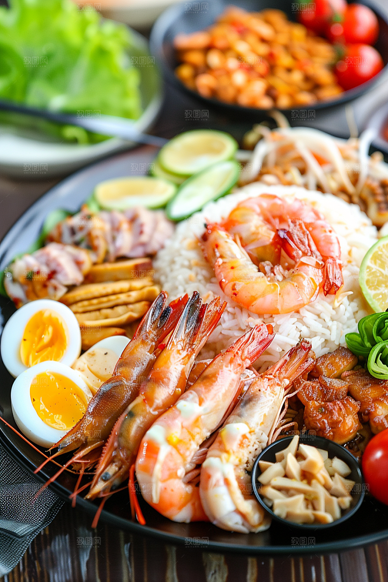 泰国菜美食咖喱摄影图