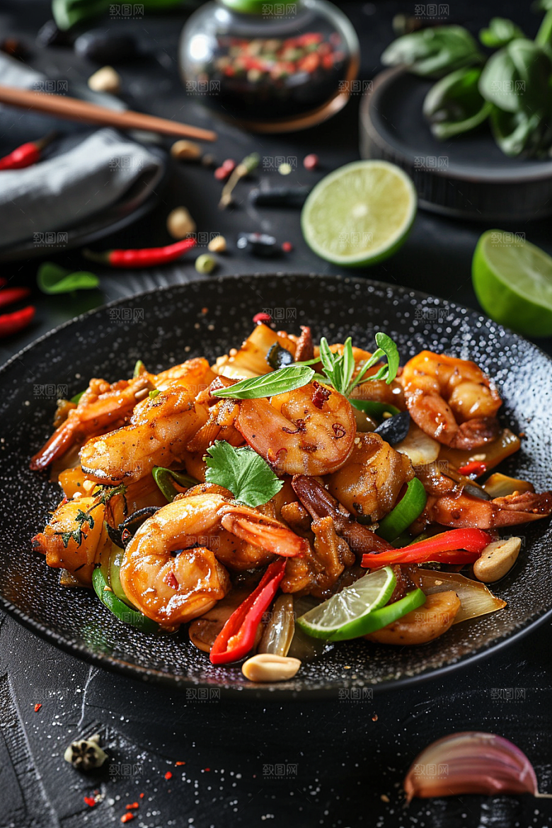 泰国菜美食特色摄影图