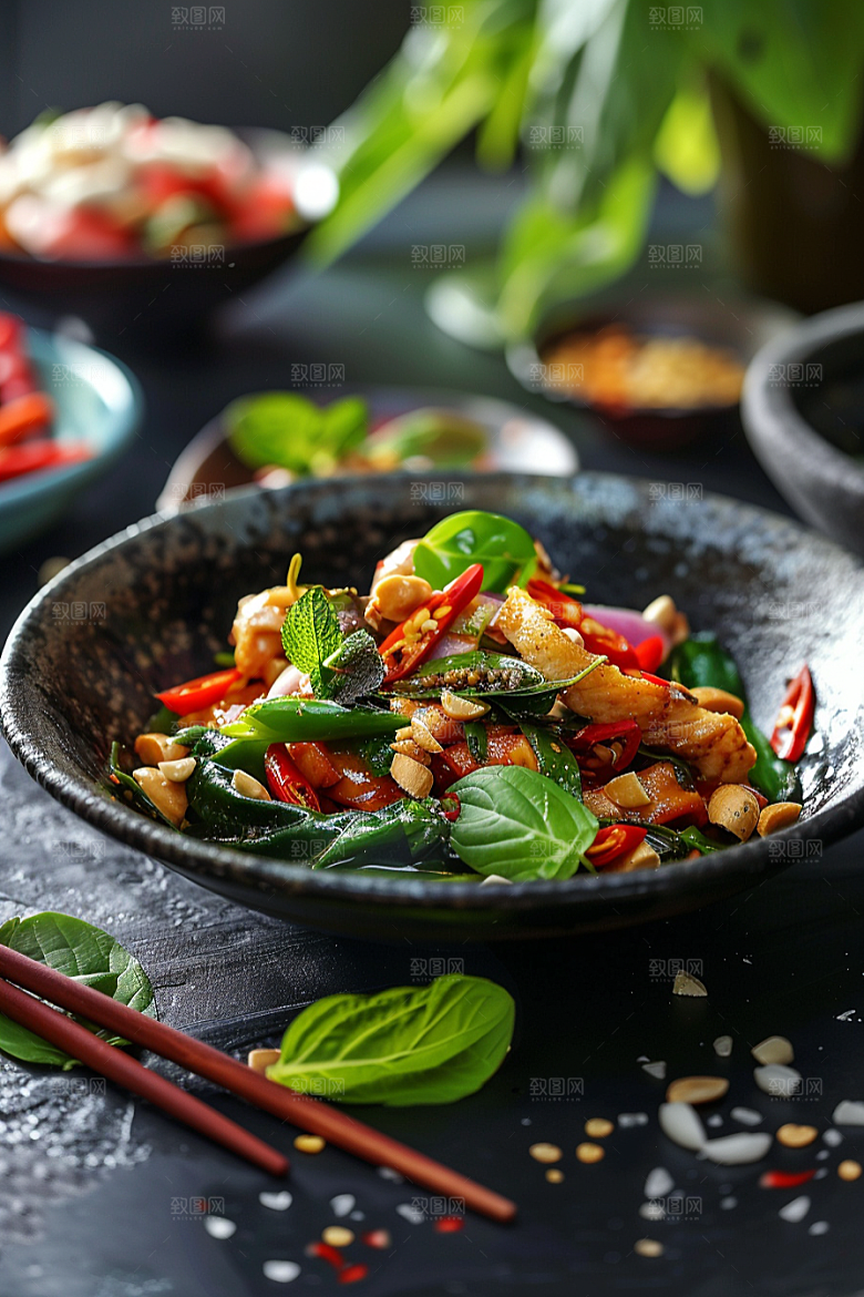 泰国菜泰餐美食摄影图