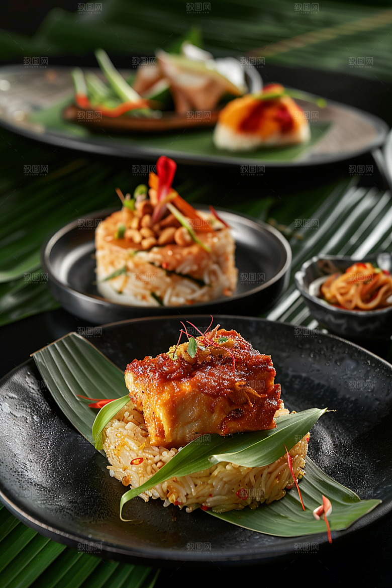 泰国菜美食自然摄影图