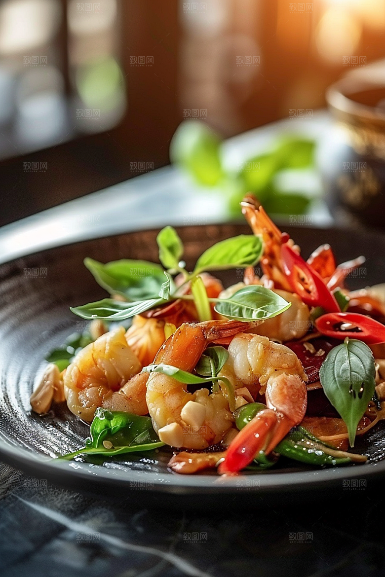 泰国菜美食咖喱摄影图