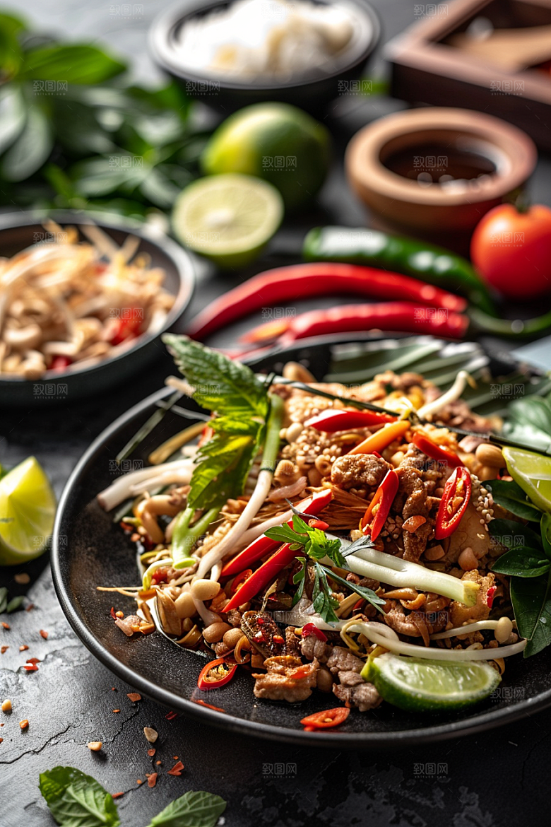 泰国菜泰餐美食摄影图