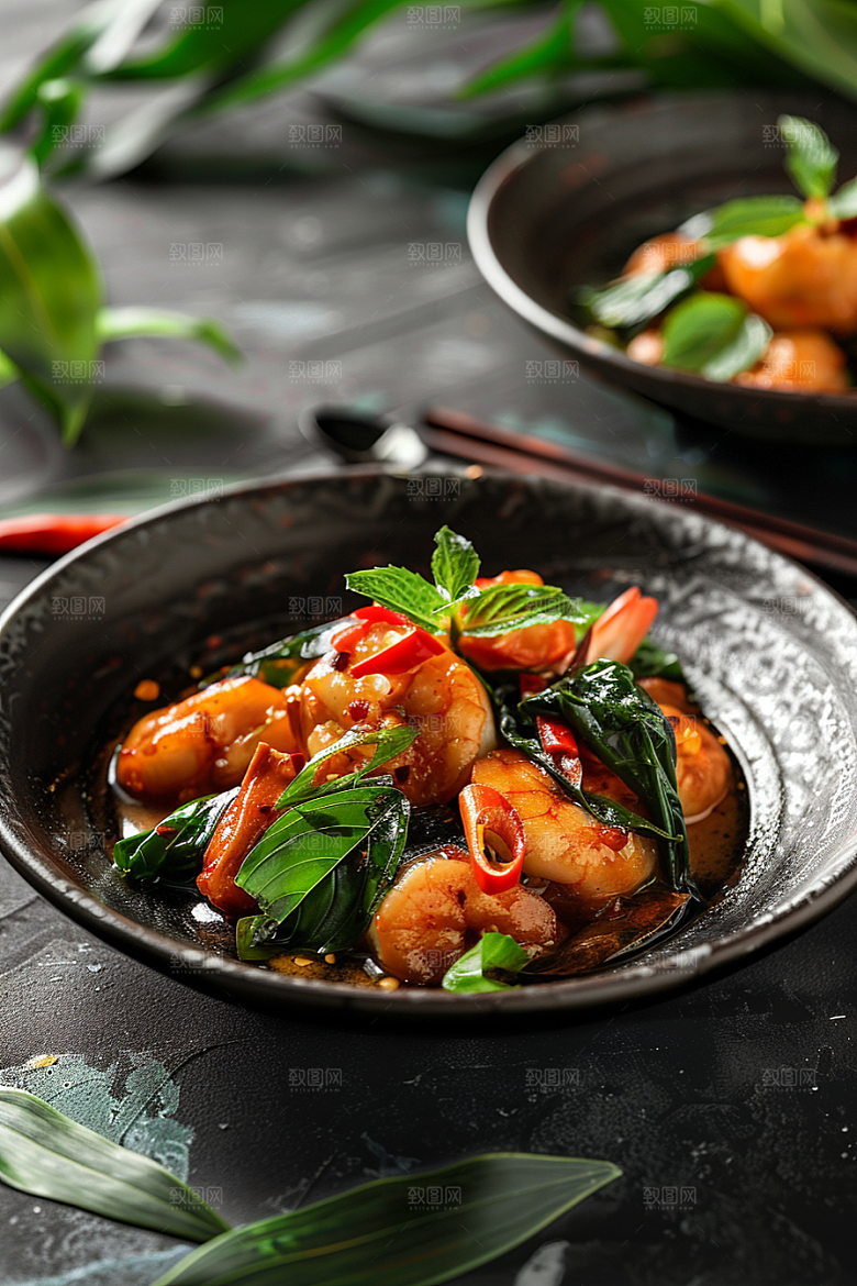 泰国菜香料美食摄影图