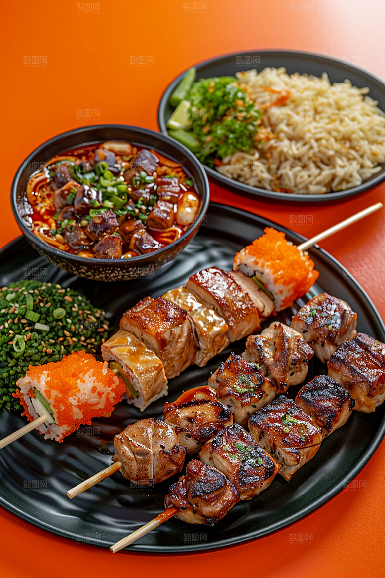 泰国菜咖喱美食摄影图