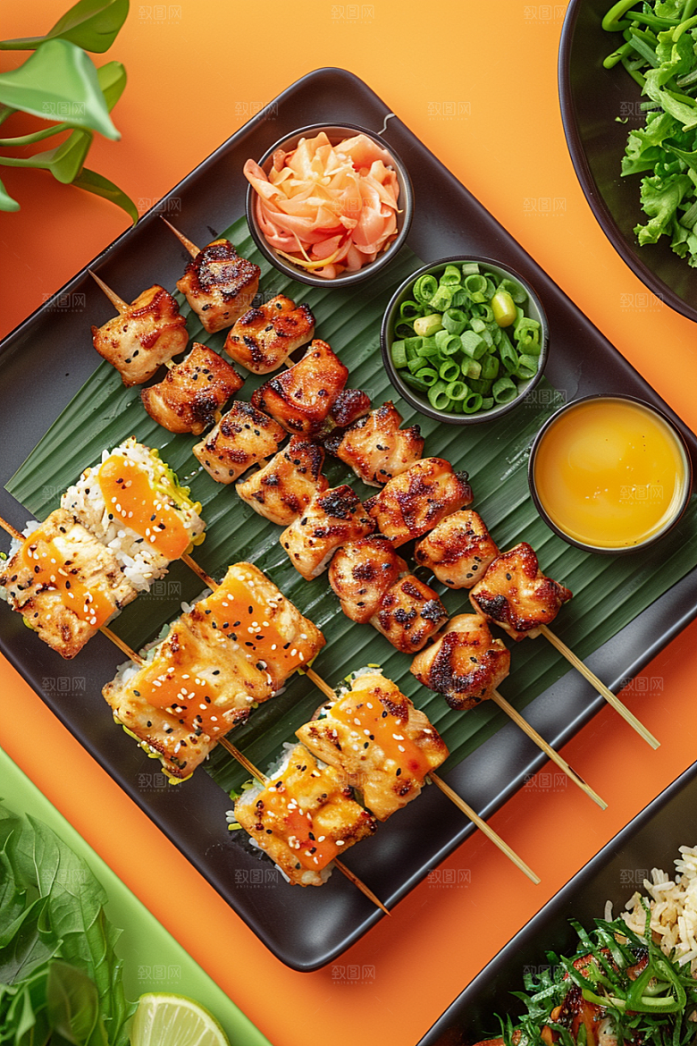 泰国菜特色美食摄影图