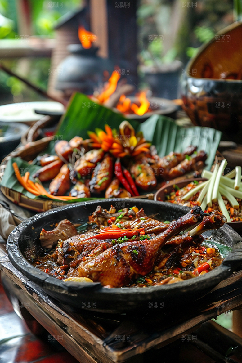 泰国菜自然香料摄影图