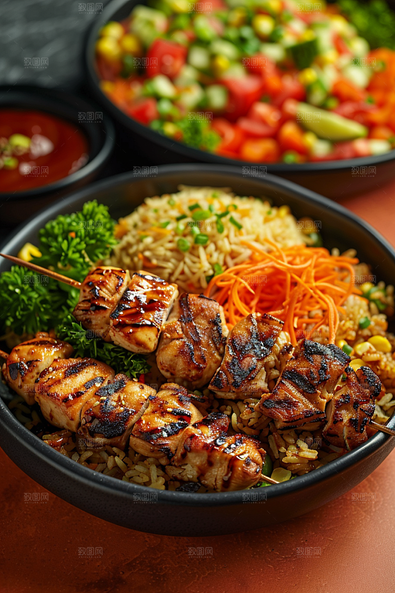 泰国菜特色美食摄影图