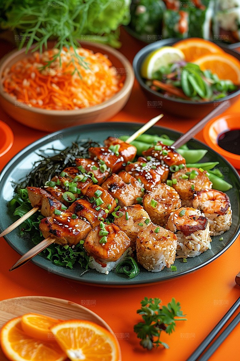 泰国菜美味泰餐摄影图