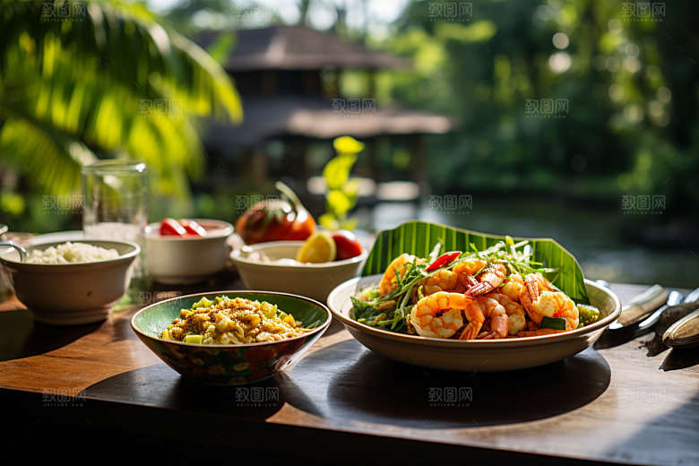 泰国菜咖喱香料摄影图
