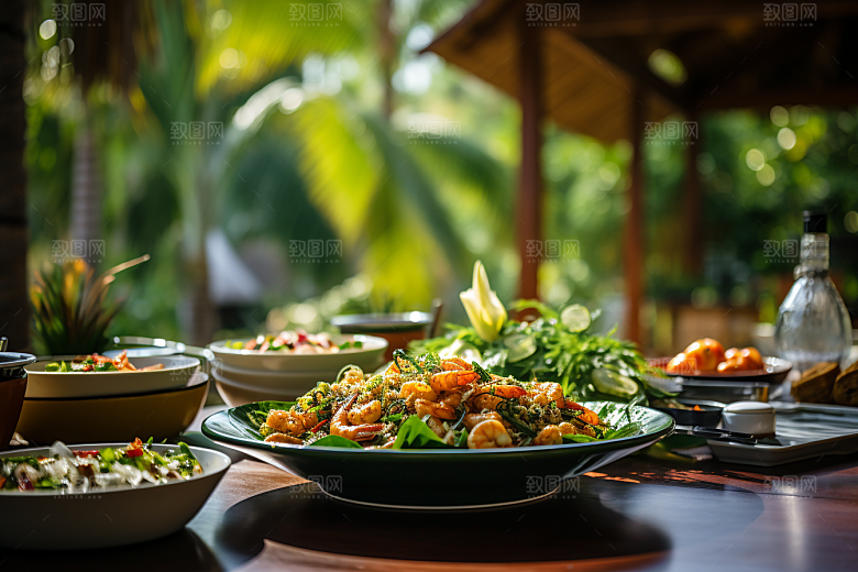 泰国菜美食自然摄影图