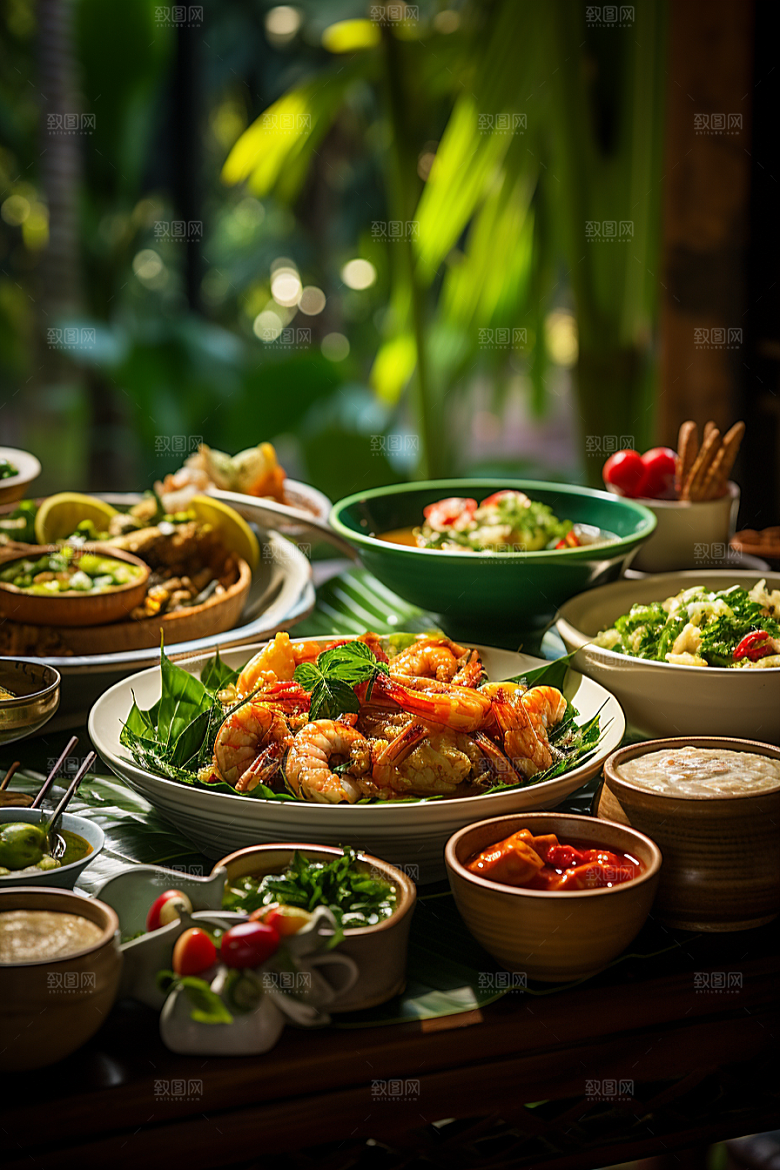 泰国菜香料泰餐摄影图