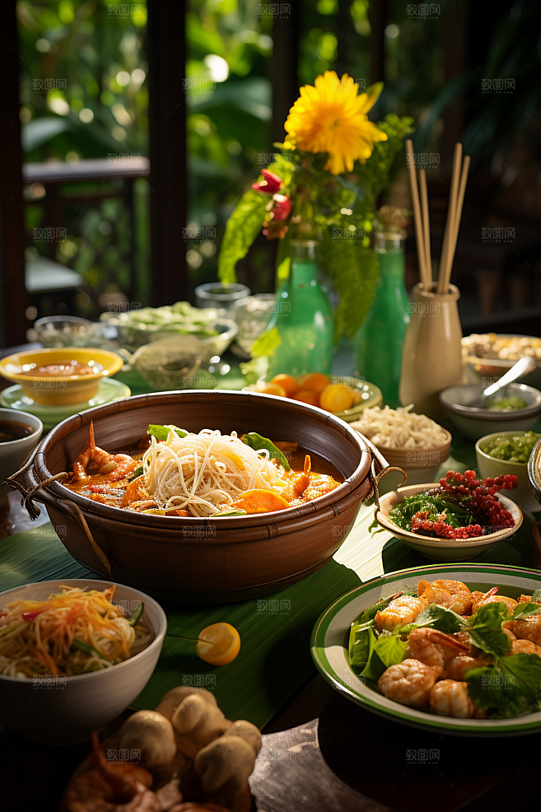 泰国菜香料美食摄影图