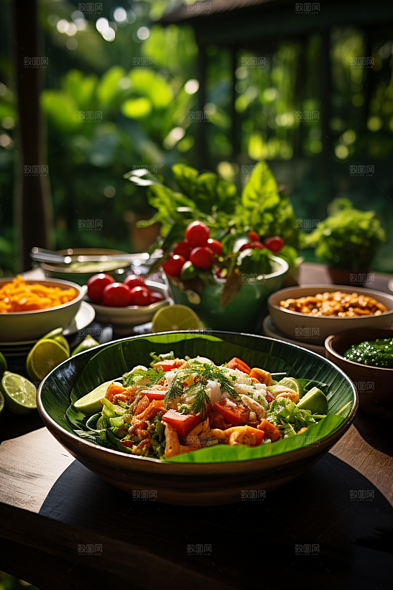 泰国菜自然香料摄影图