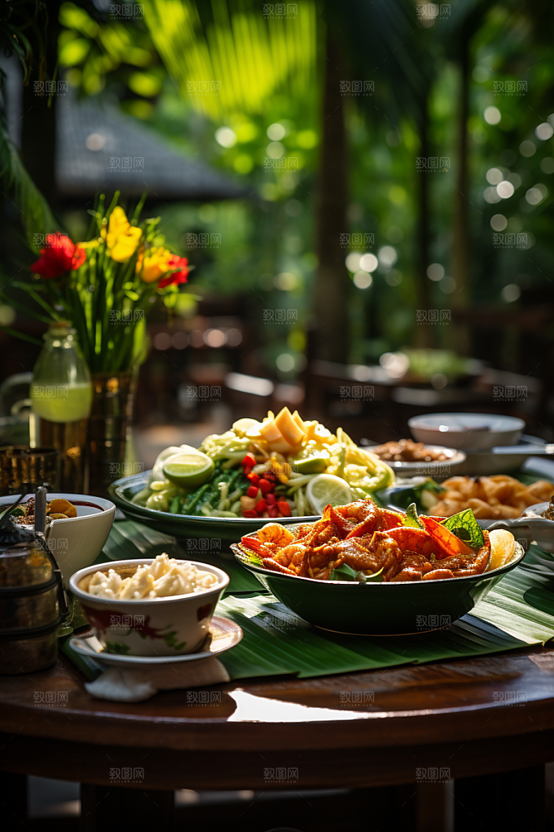 泰国菜清新美食摄影图