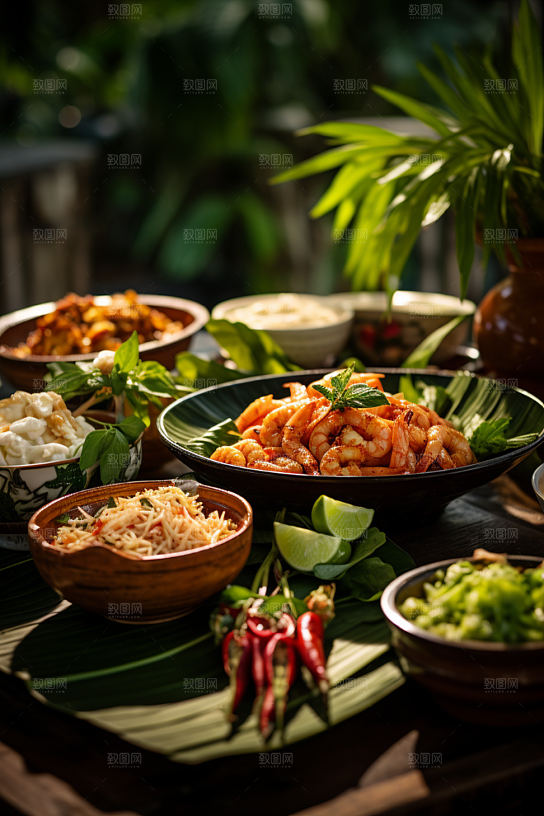 泰国菜冬阴功美食摄影图