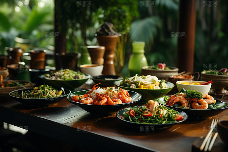 泰国菜香料冬阴功摄影图